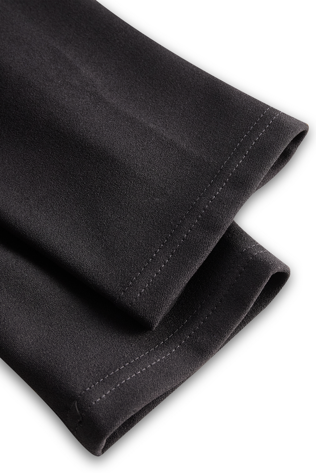 Black Sheath Dress | Belted Waist | Mandarin Collar | Refined Modern Elegance