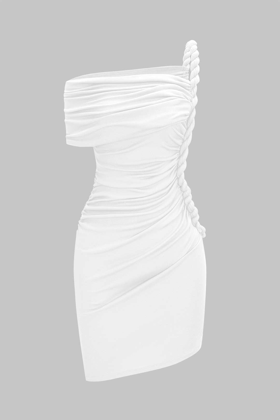 Seraphina Ruched Twist Knot Mini Dress