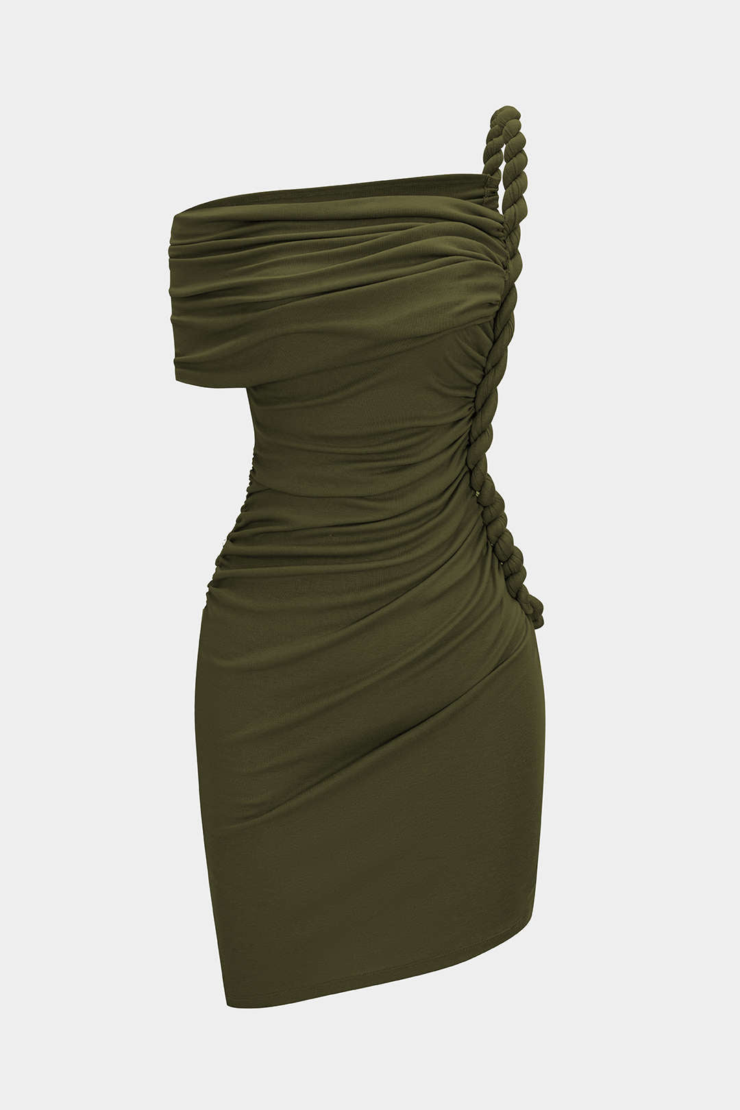 Seraphina Ruched Twist Knot Mini Dress