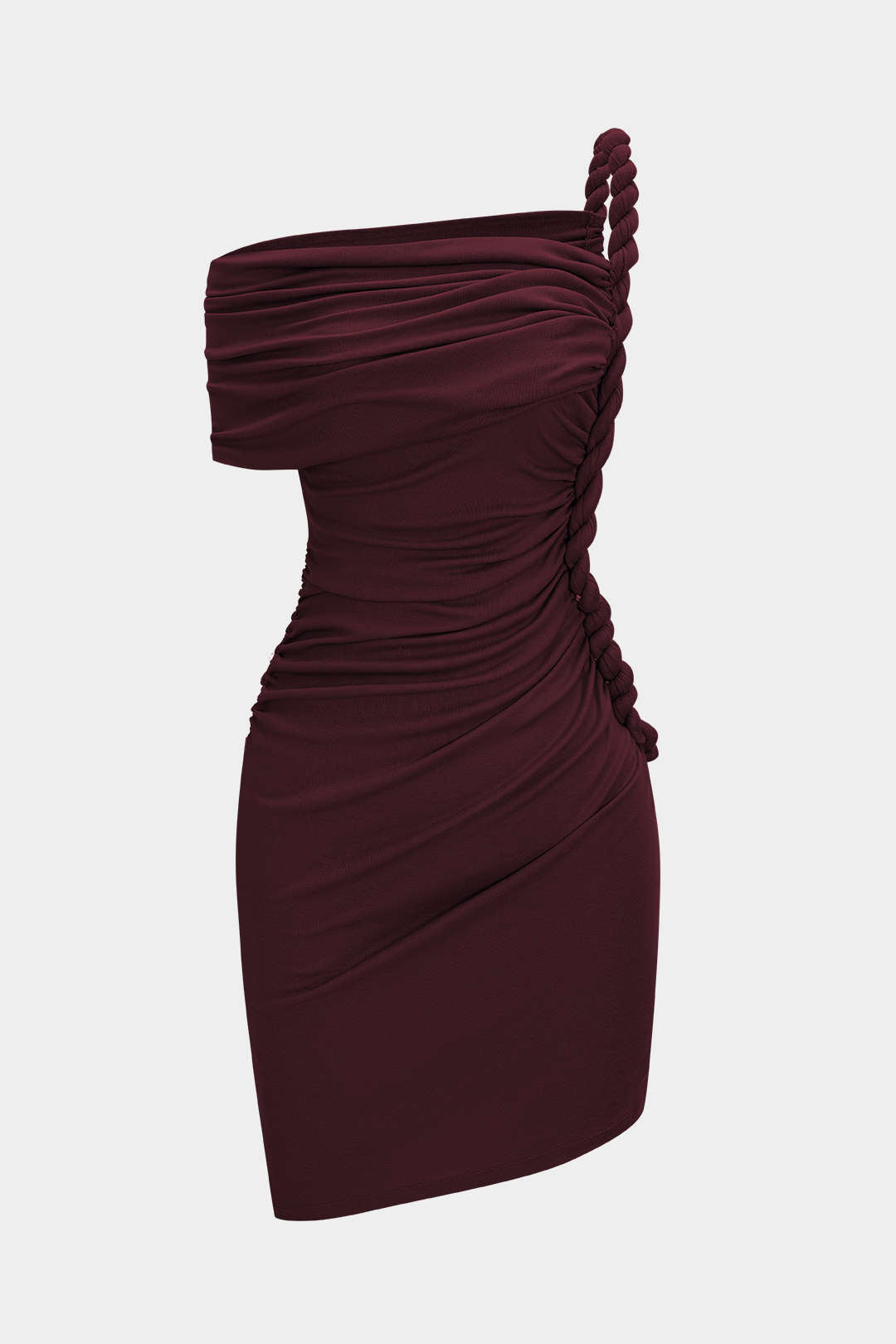 Seraphina Ruched Twist Knot Mini Dress