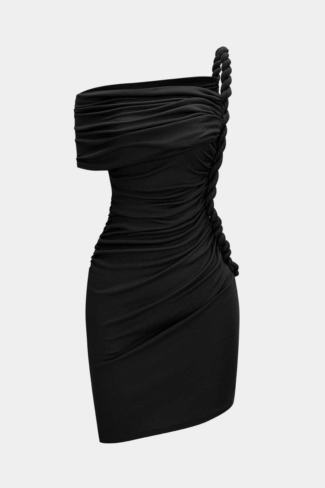 Seraphina Ruched Twist Knot Mini Dress