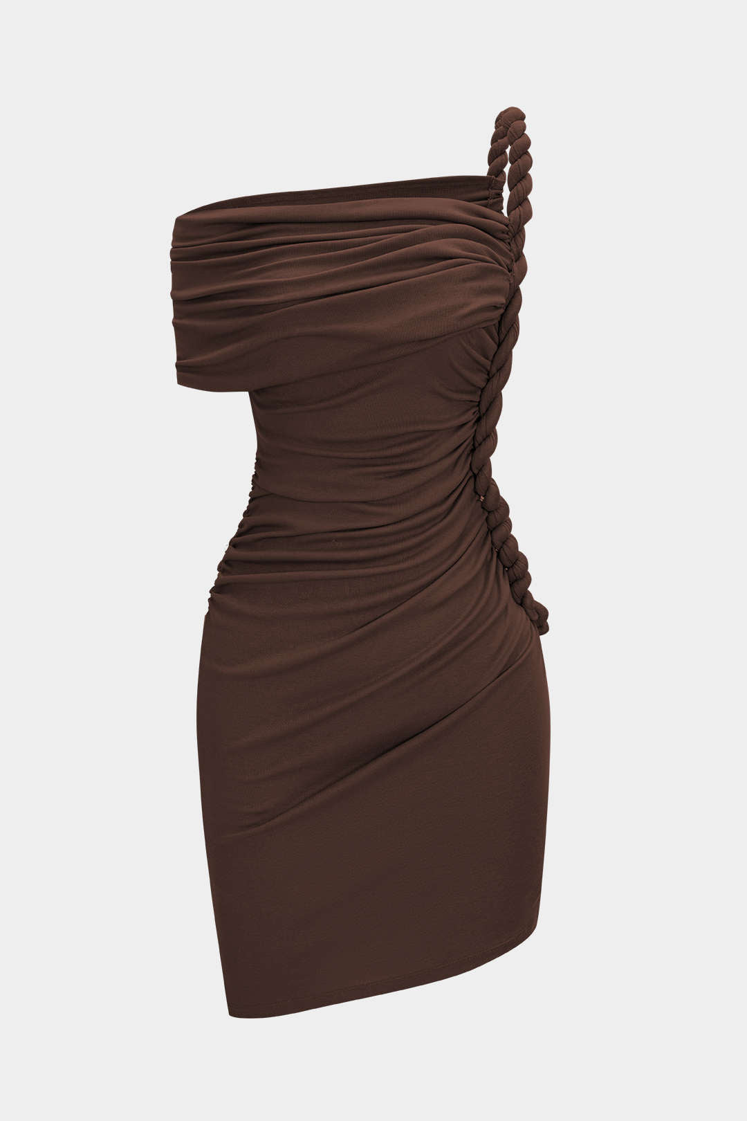 Seraphina Ruched Twist Knot Mini Dress