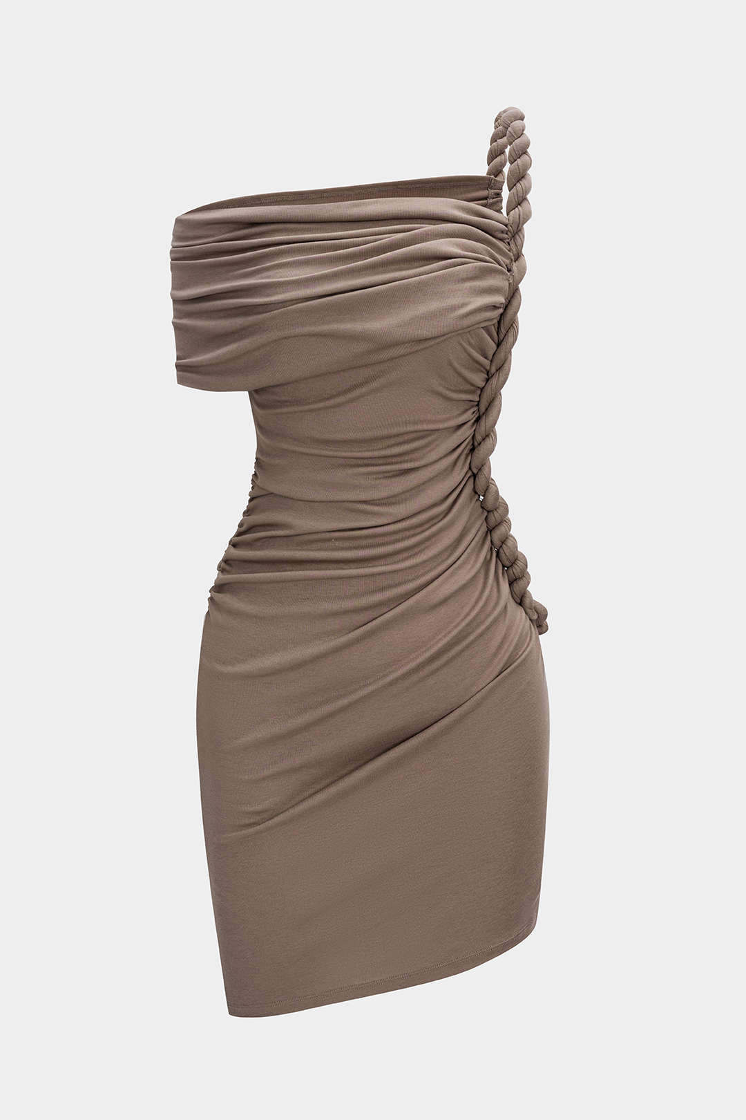 Seraphina Ruched Twist Knot Mini Dress