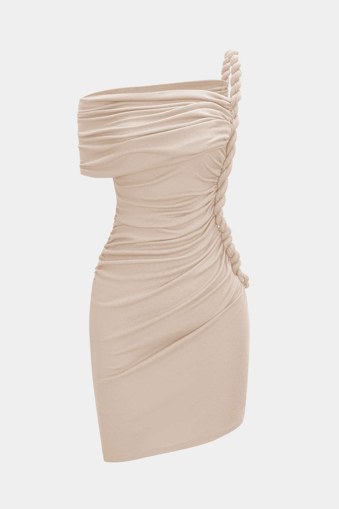 Seraphina Ruched Twist Knot Mini Dress