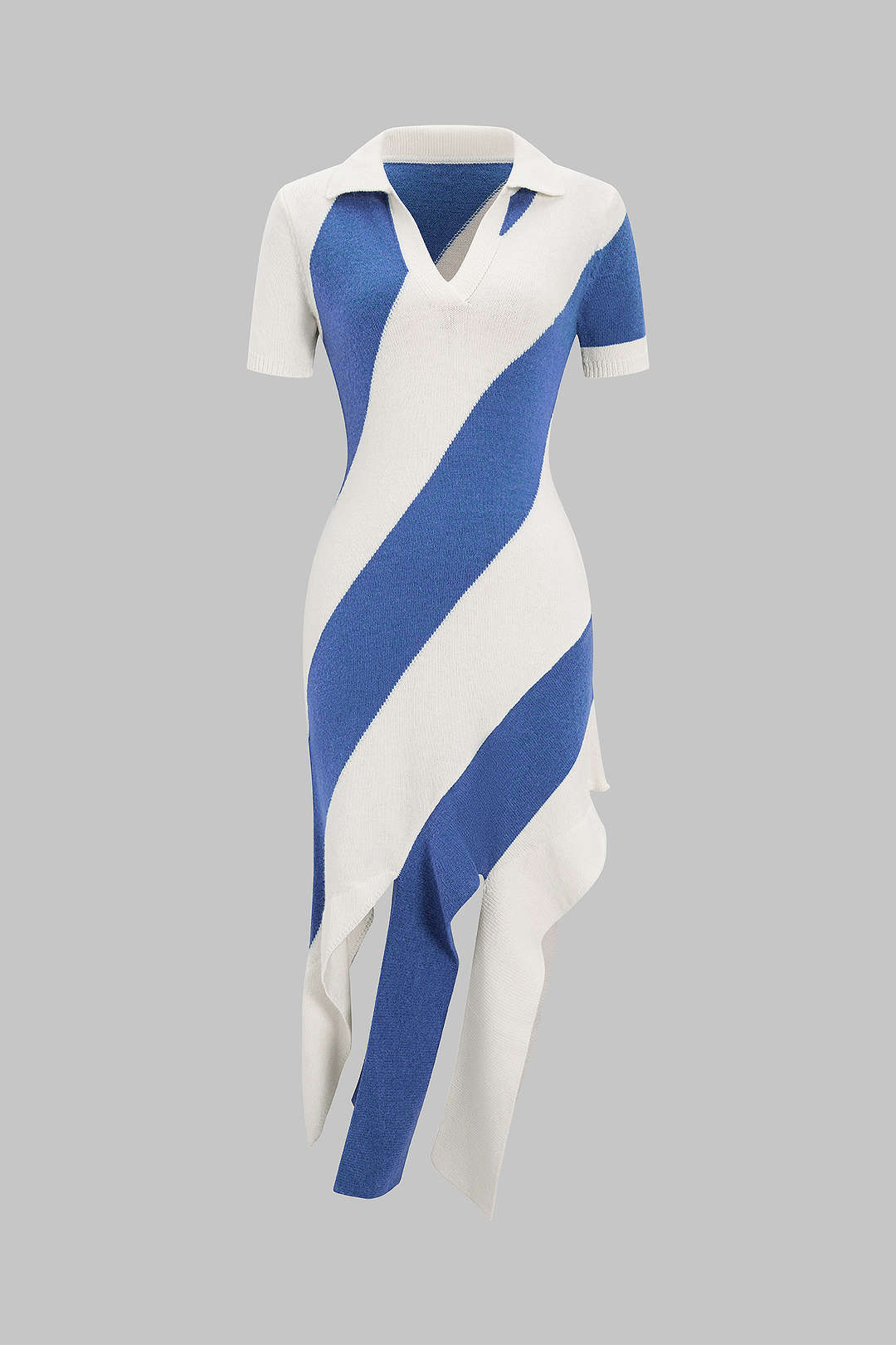 Mirella Contrast Knit Polo Dress