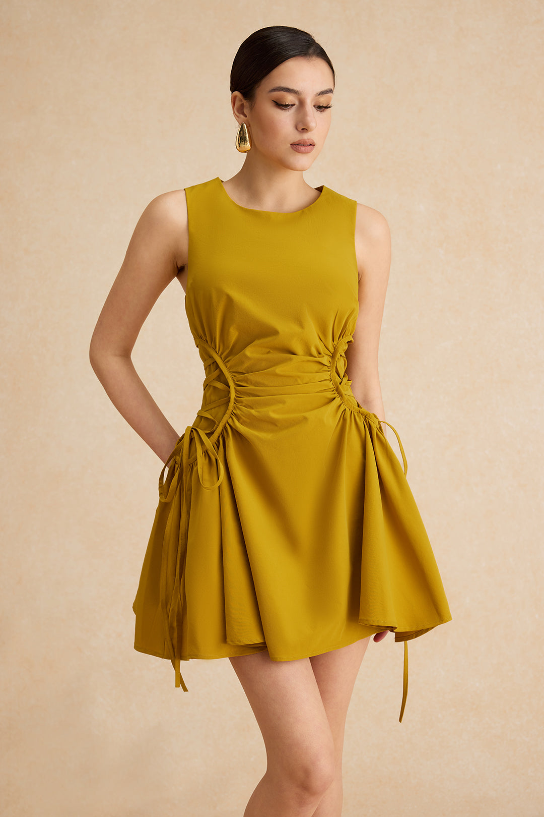 Elara Ruched Mini Dress