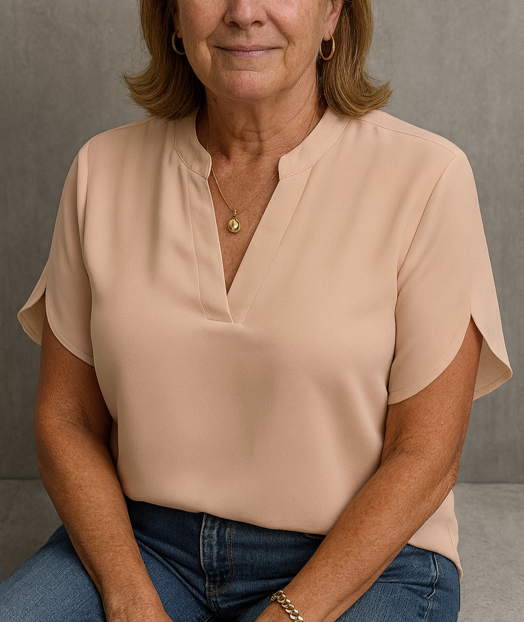 Women’s Lightweight V-Neck Blouse | Breathable & Relaxed Fit