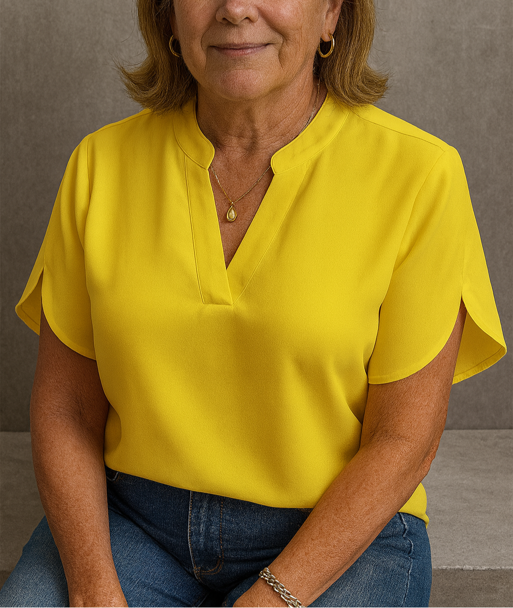 Women’s Lightweight V-Neck Blouse | Breathable & Relaxed Fit